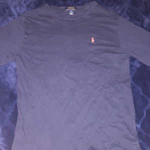 Navy blue polo long sleeve t-shirt